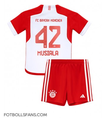 Bayern Munich Jamal Musiala #42 Replika Hemmatröja Barn 2023-24 Kortärmad (+ Korta byxor)